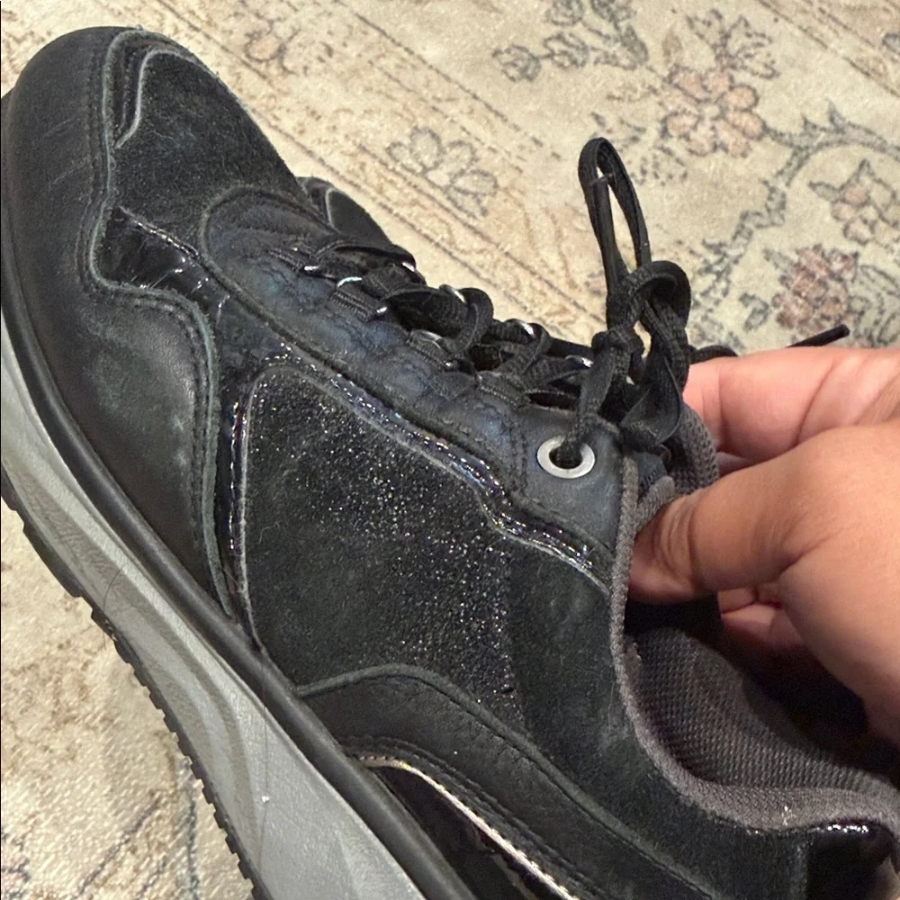 Joya Black Lace-Up Women's Sneakers 37 or 6.5  7 - Picture 9 of 9